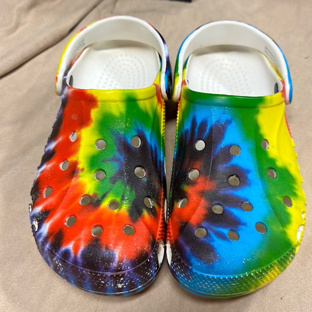 Tie Dye crocs